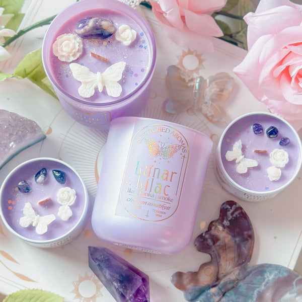 Lunar Lilac |  Luxury Crystal Candle