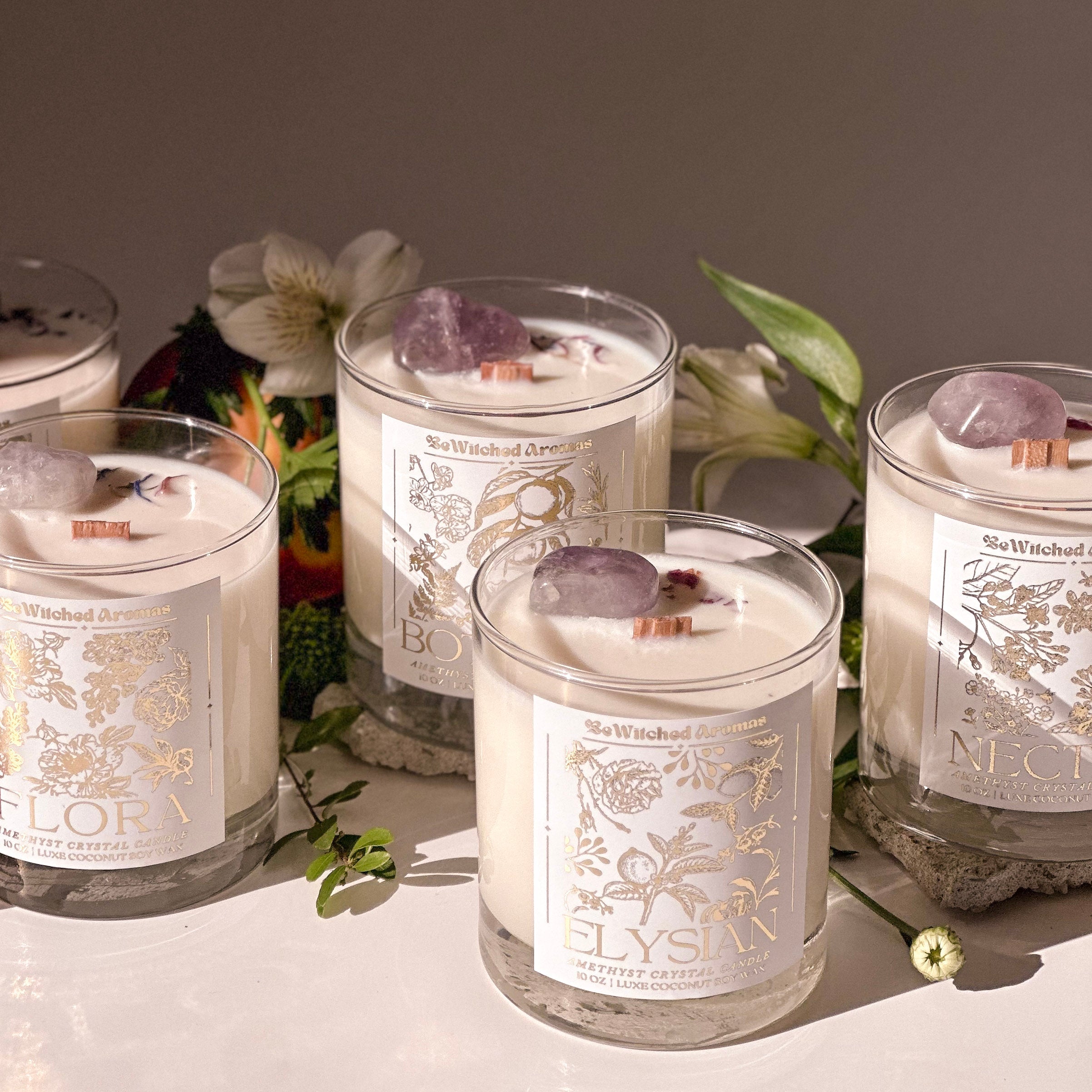 Magic Blooms- Crystal Candles
