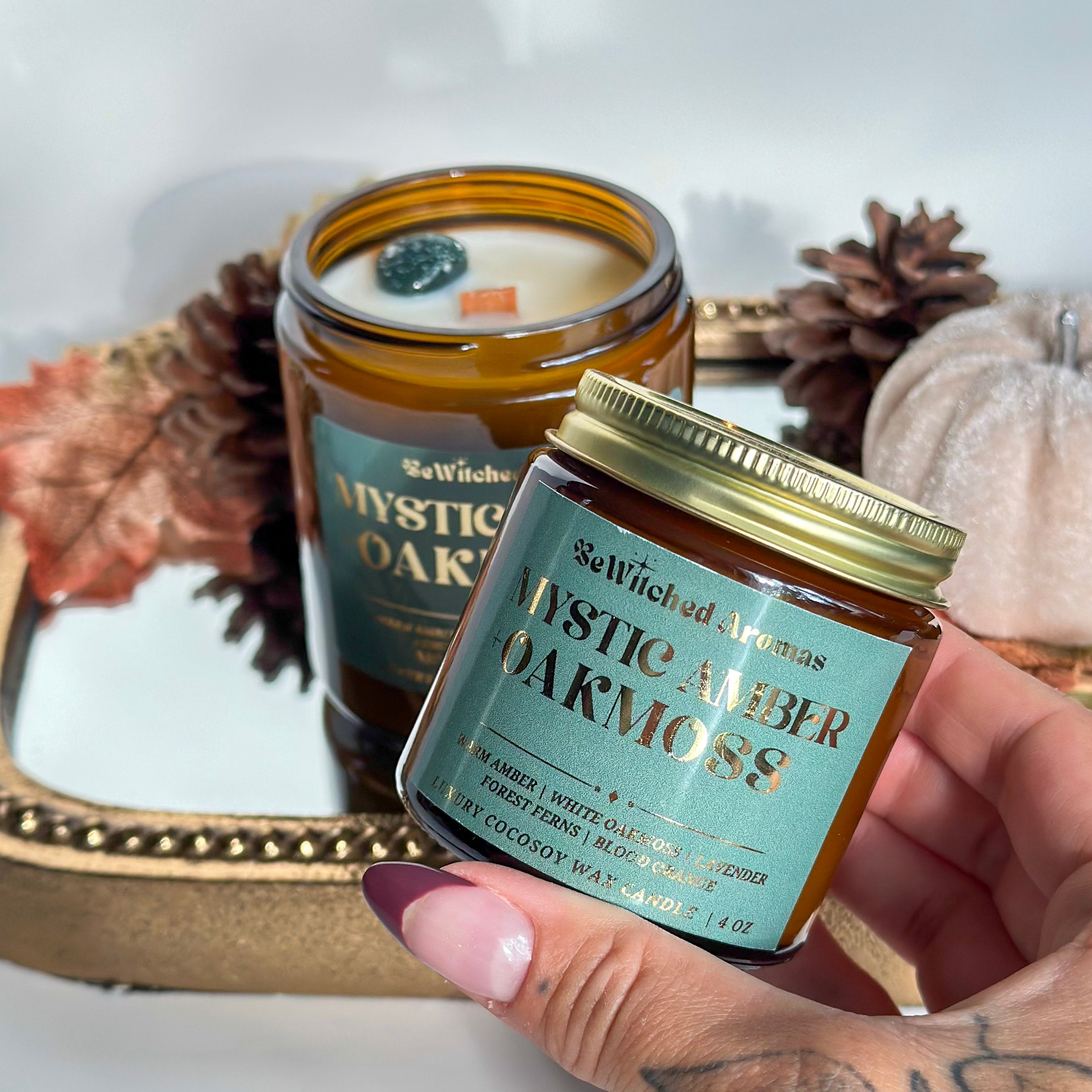 Mystic Amber + Oakmoss
