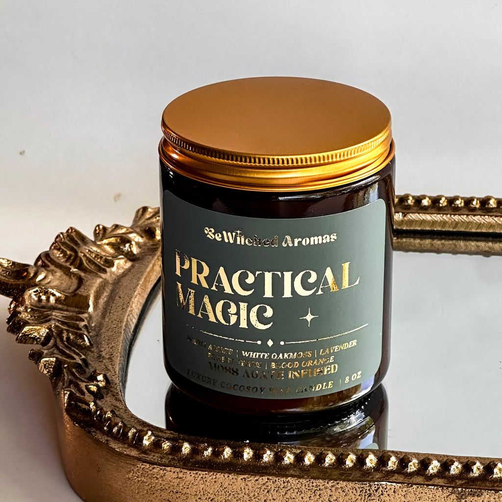 Practical Magic - 8 oz crystal candle