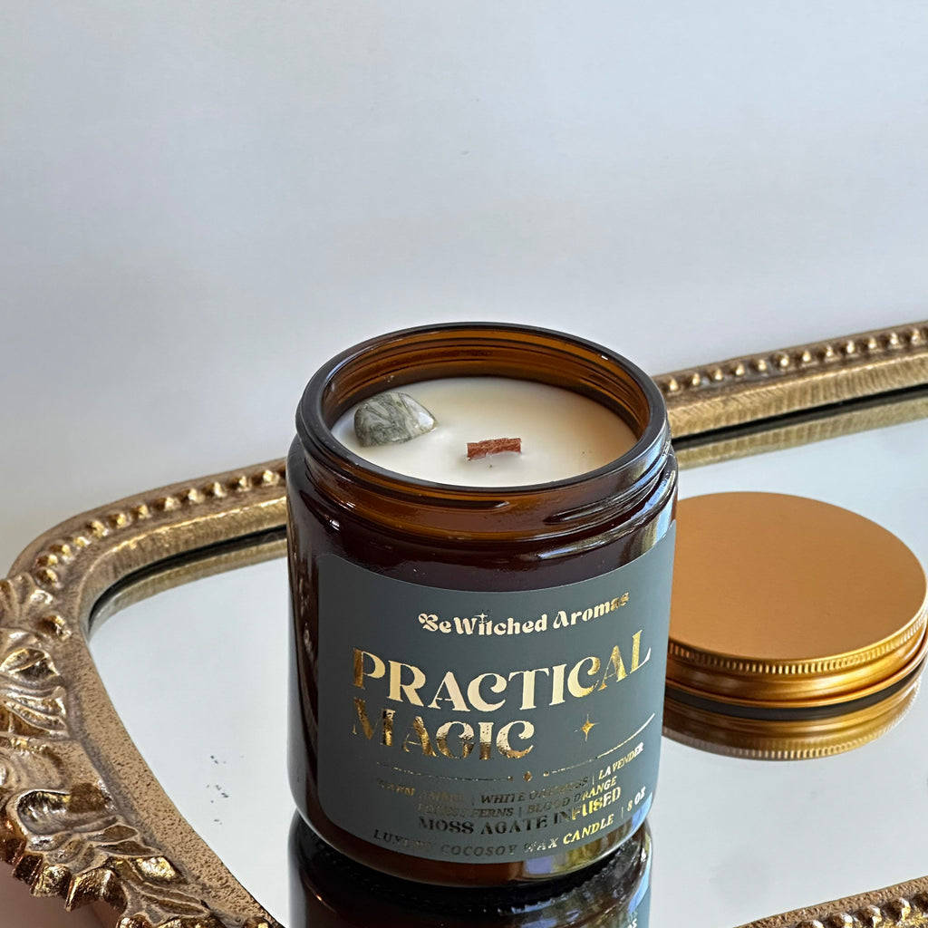 Practical Magic - 8 oz crystal candle