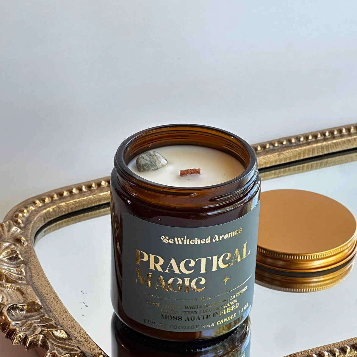 Practical Magic - 8 oz crystal candle
