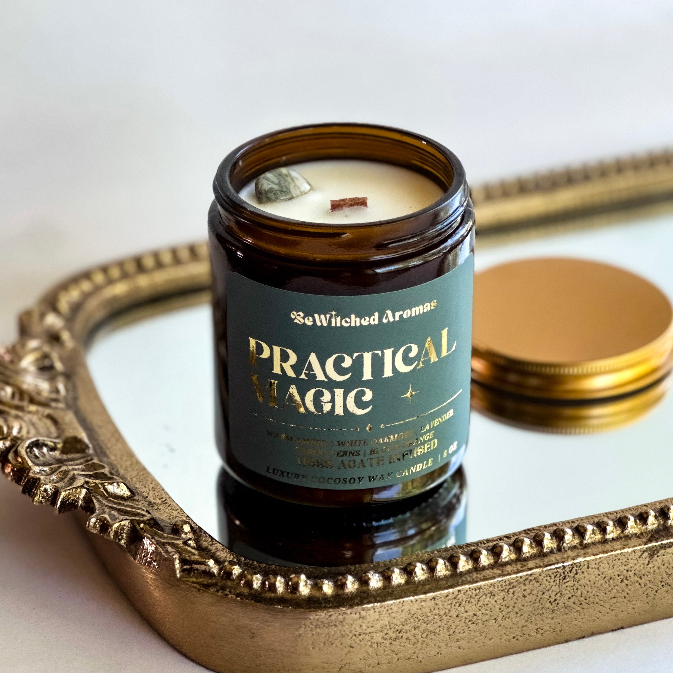Practical Magic - 8 oz crystal candle
