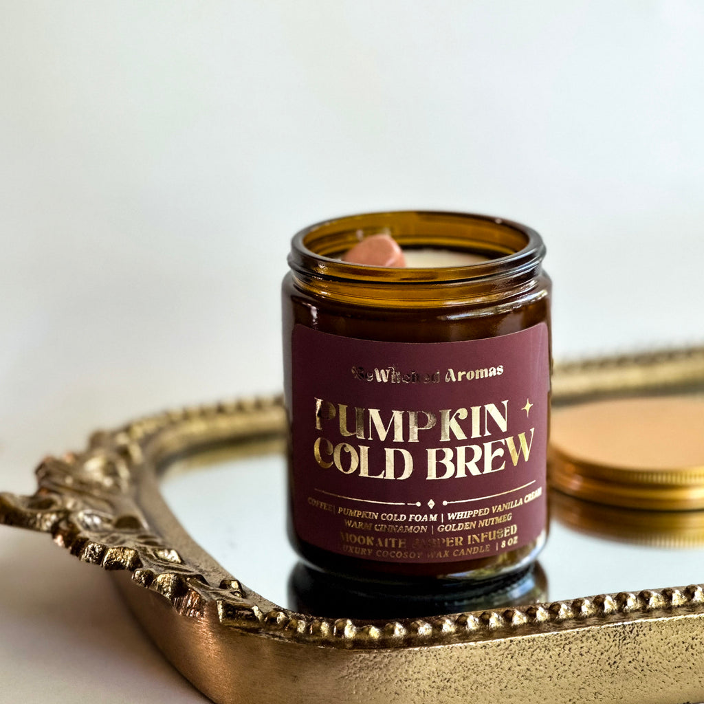 Pumpkin Cold Brew - 8 oz crystal candle