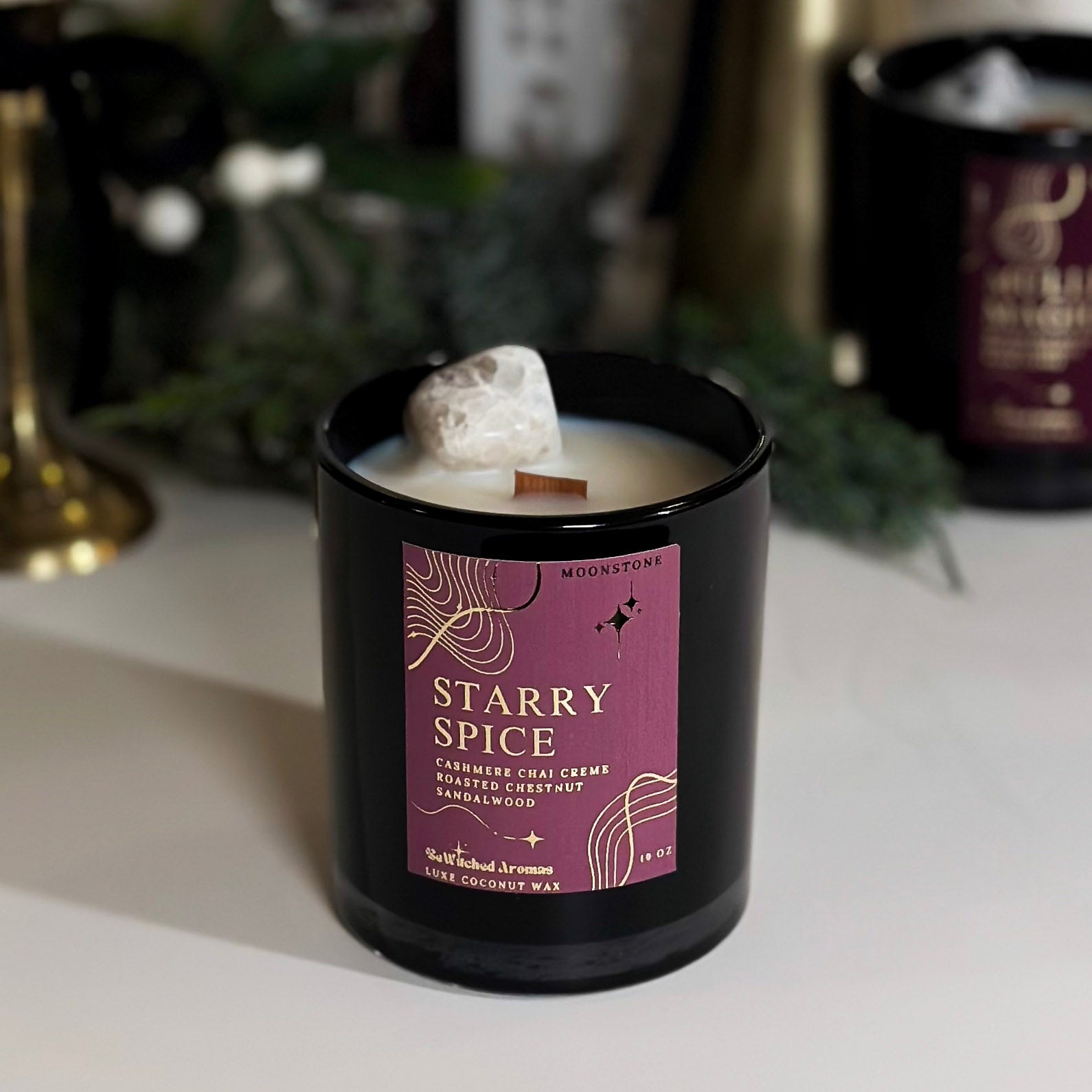 Starry Spice- Luxury Crystal Candle