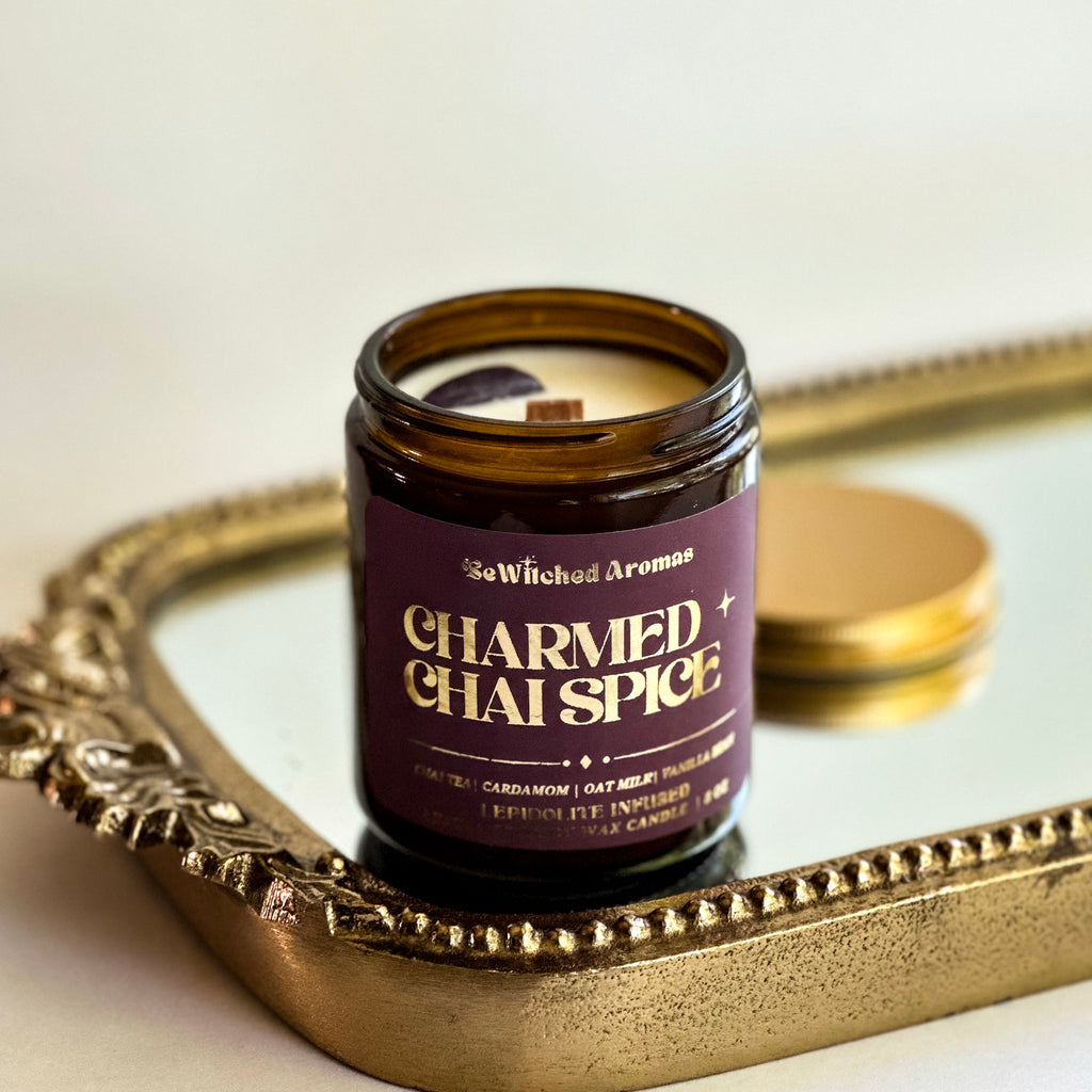 Charmed Chai Spice - 8 oz crystal candle