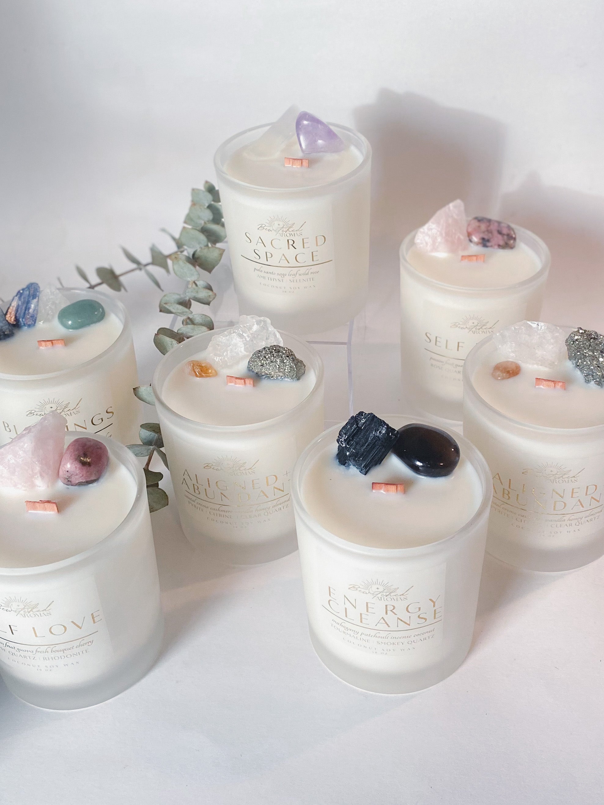 Energy Cleanse Intention Magic Crystal Candle