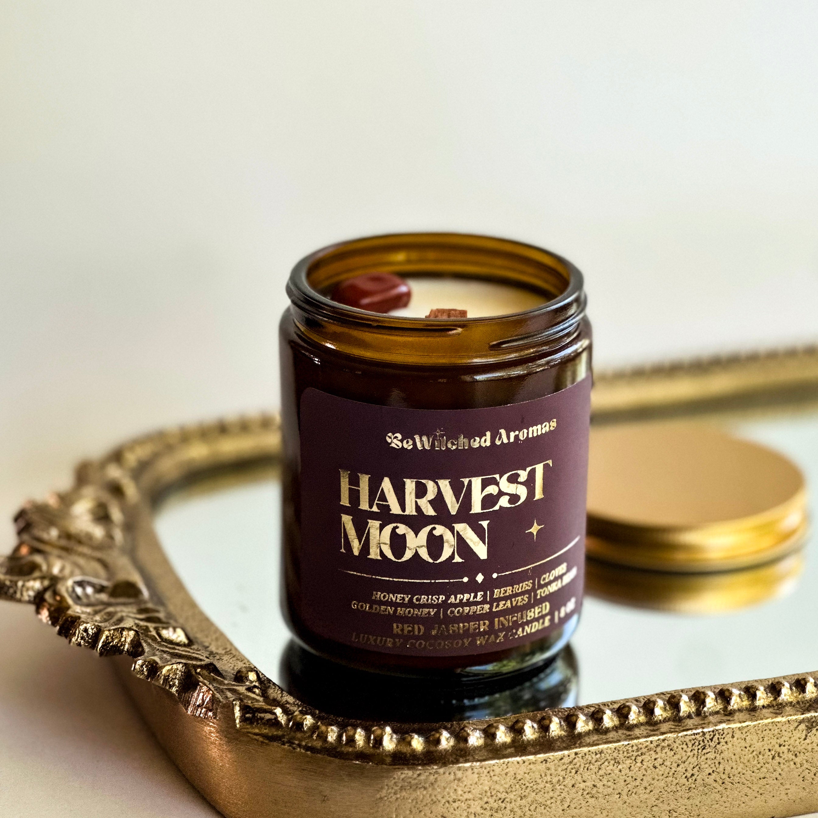 Harvest Moon - 8 oz crystal candle