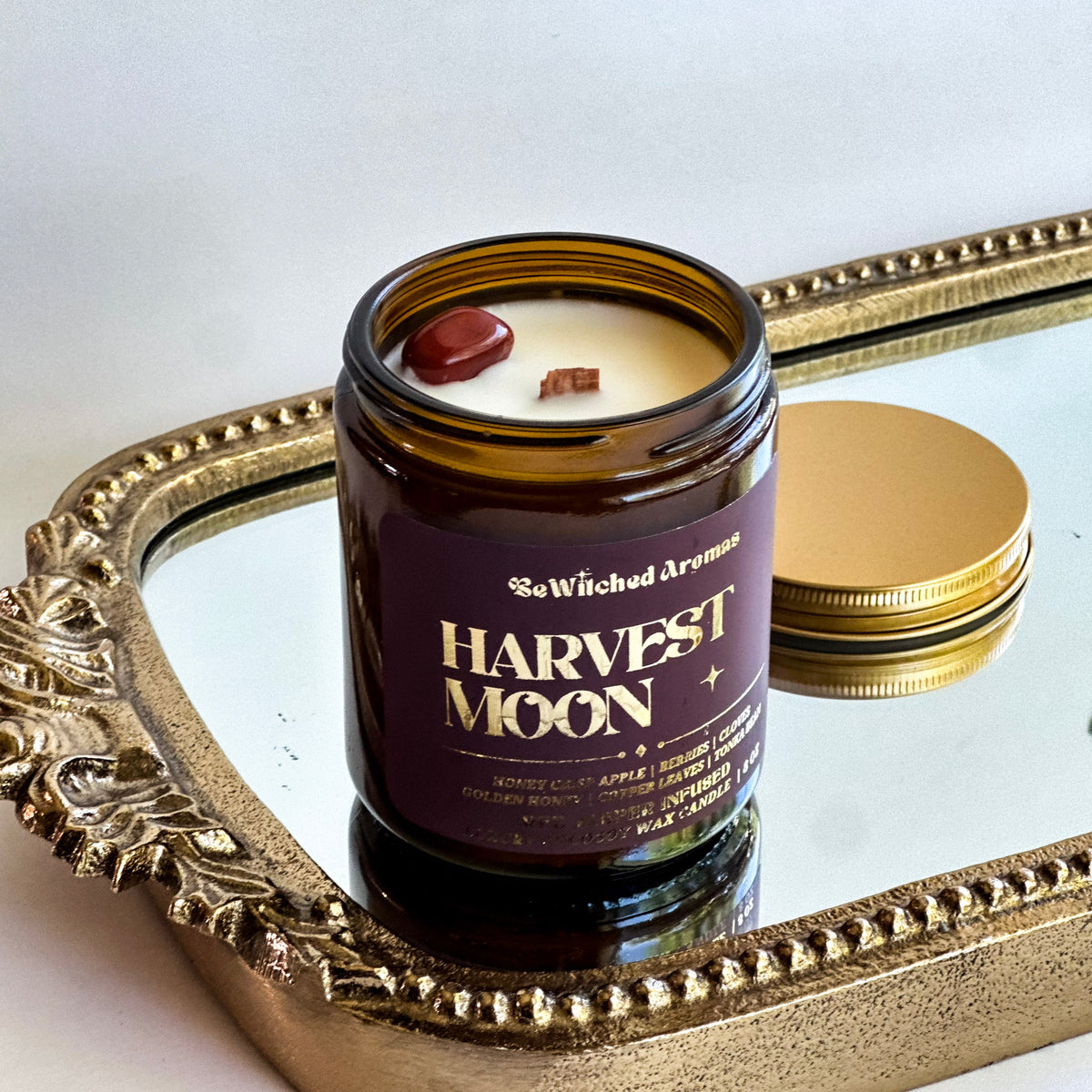Harvest Moon - 8 oz crystal candle