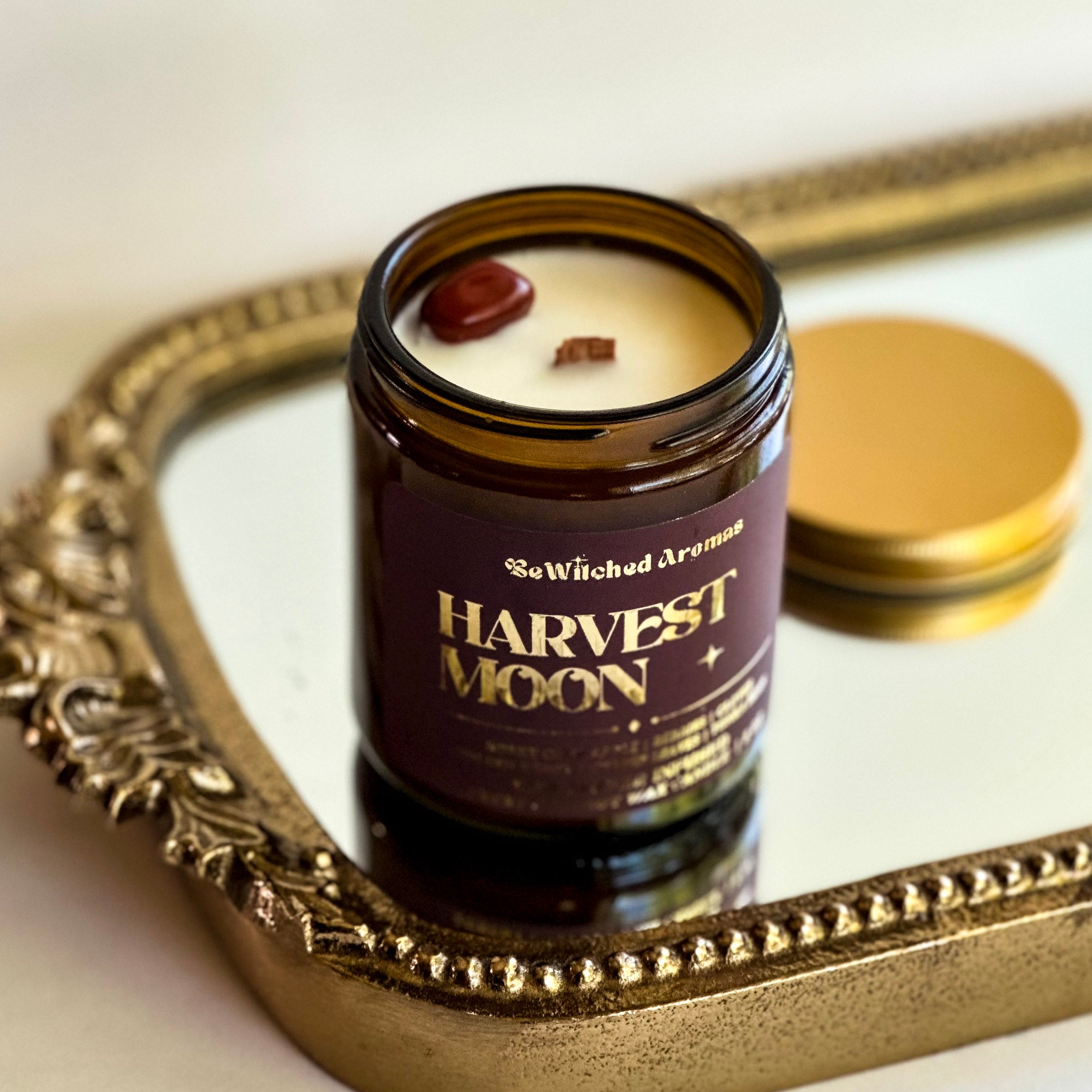 Harvest Moon - 8 oz crystal candle