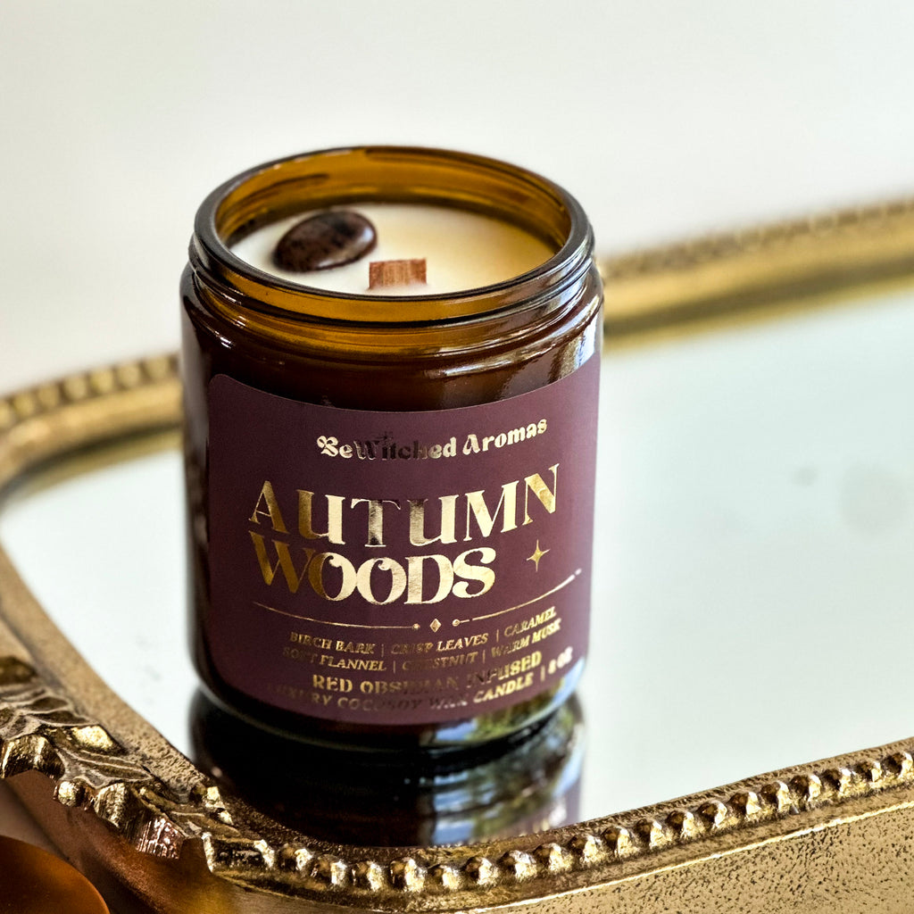 Autumn Woods - 8 oz crystal candle