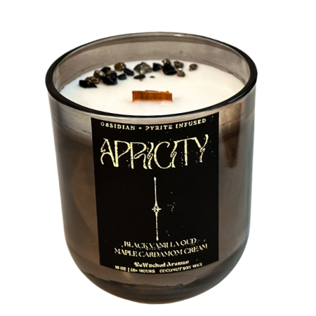 Apricity | Pyrite + Obsidian Infused Luxury Candle
