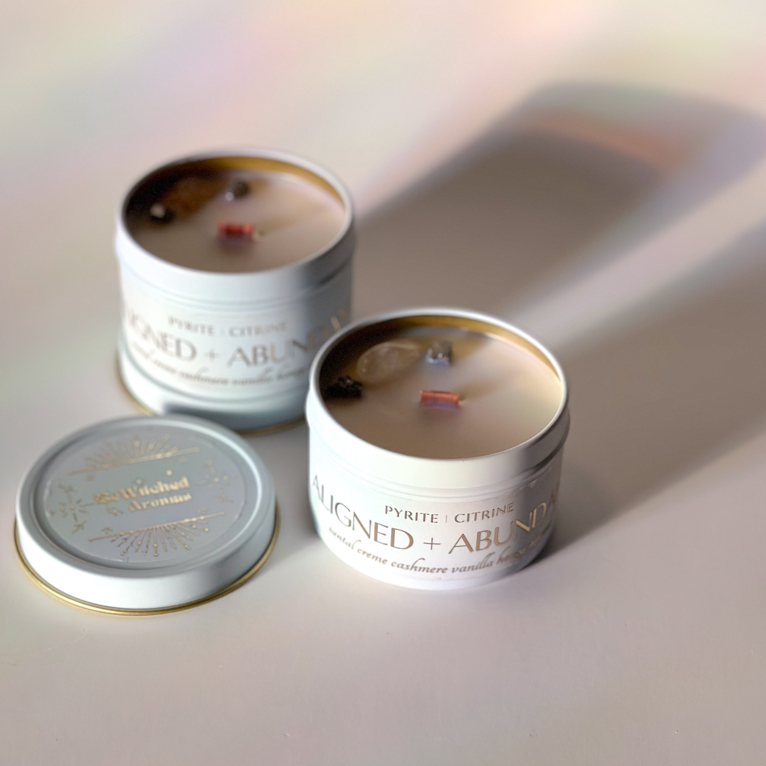 Aligned + Abundant - Intention Magic Crystal Candle 4 oz