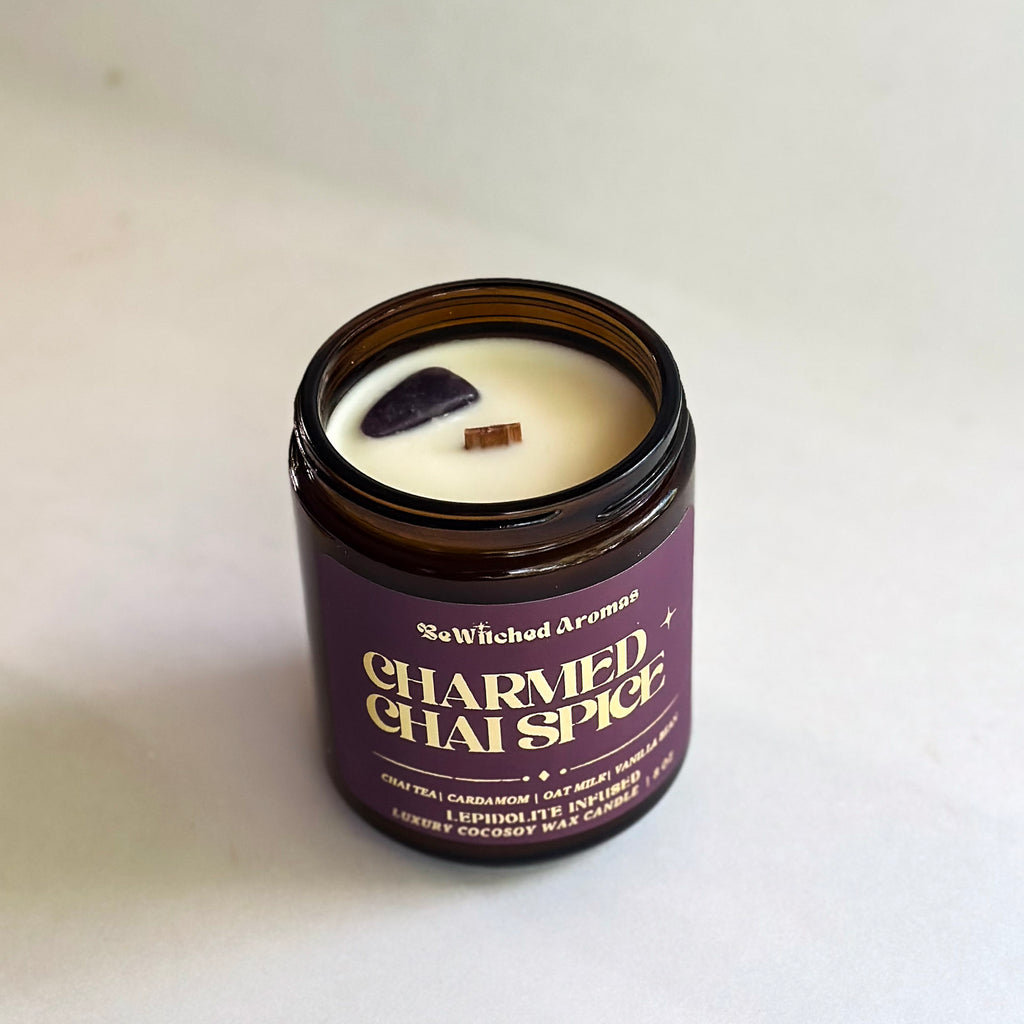 Charmed Chai Spice - 8 oz crystal candle
