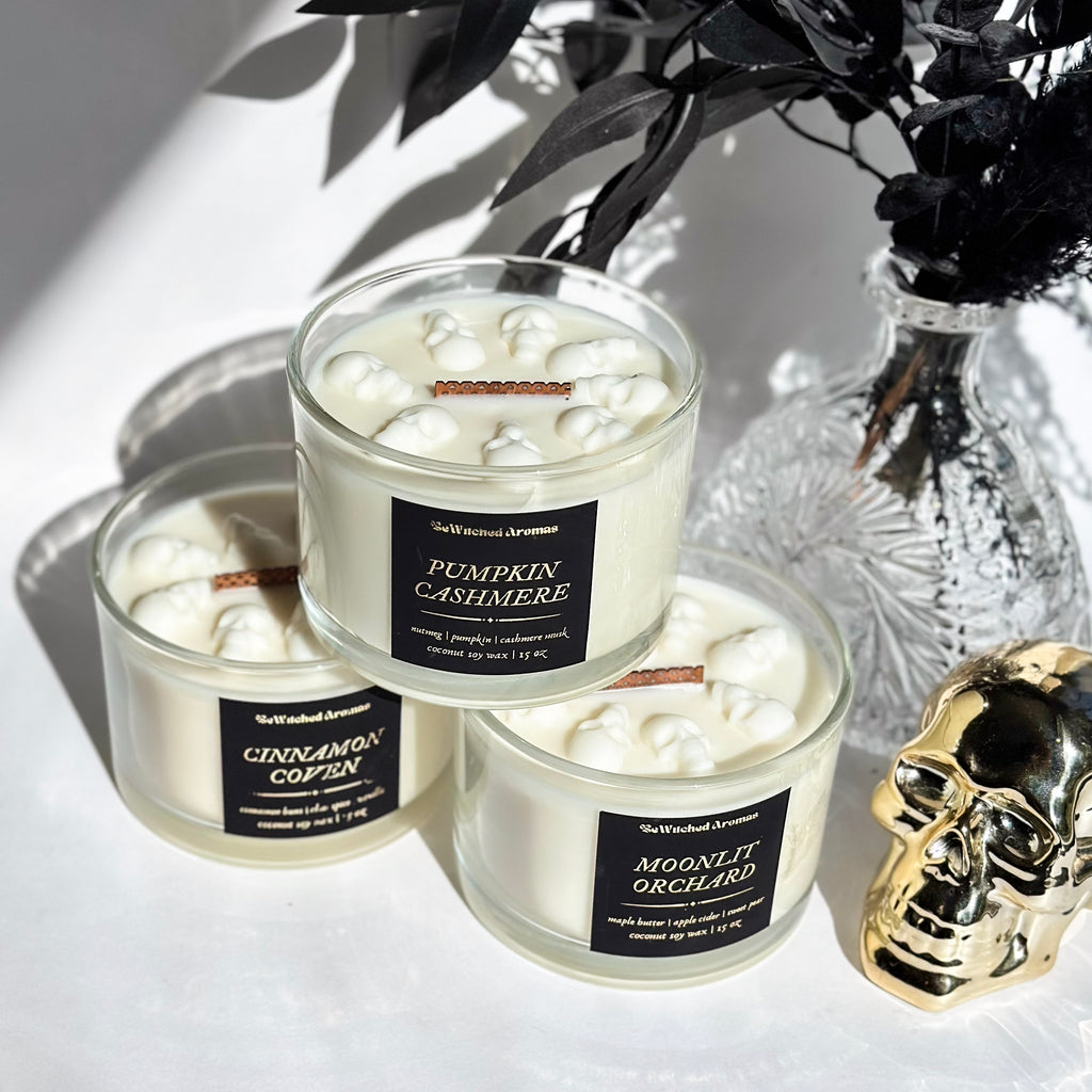 Spooky Season | Luxury Skull 15 oz Candle