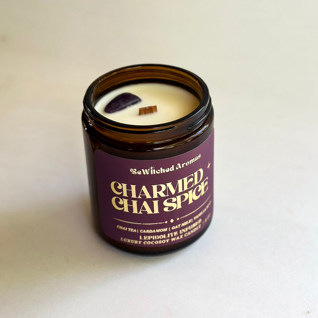 Charmed Chai Spice - 8 oz crystal candle