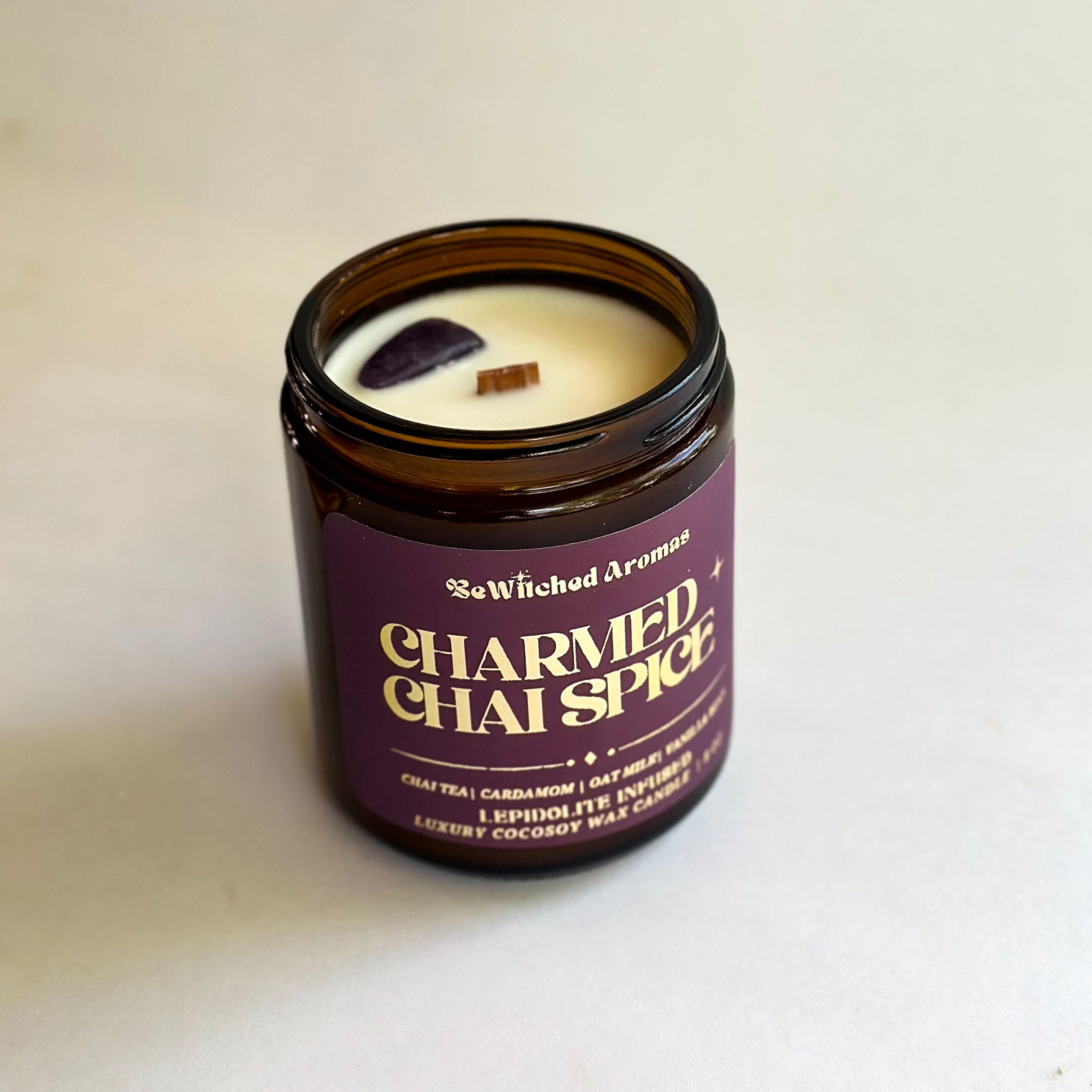 Charmed Chai Spice - 8 oz crystal candle