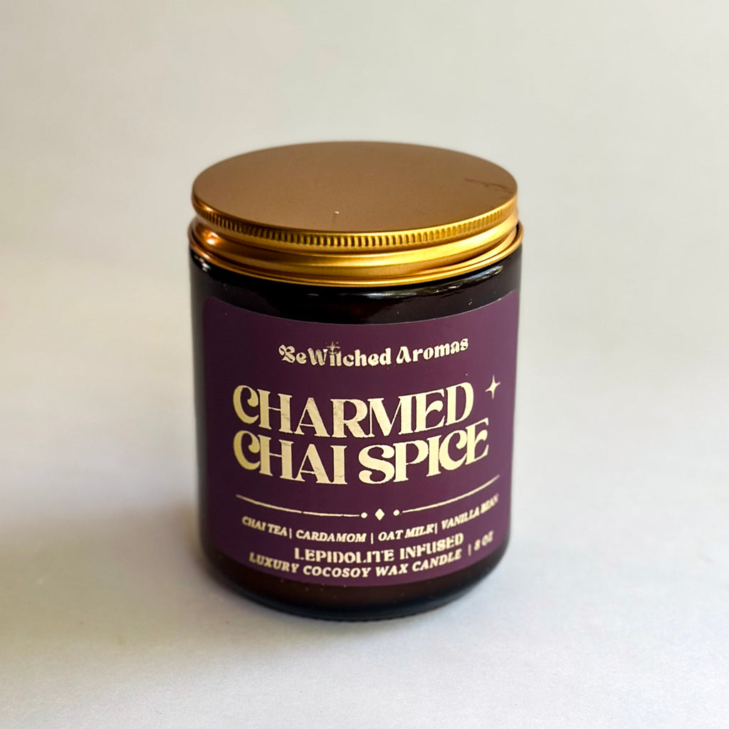 Charmed Chai Spice - 8 oz crystal candle