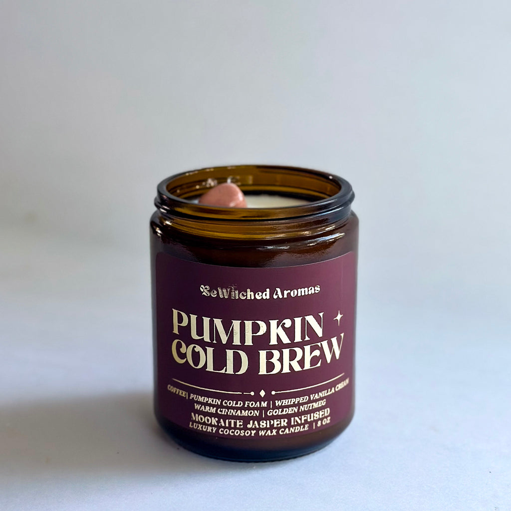 Pumpkin Cold Brew - 8 oz crystal candle