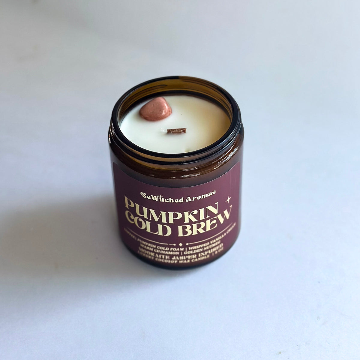 Pumpkin Cold Brew - 8 oz crystal candle