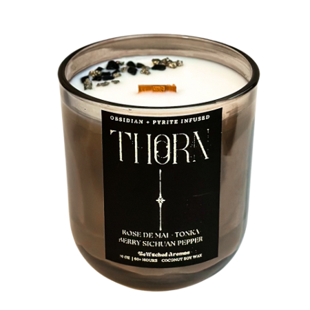 Thorn | Pyrite + Obsidian Infused Luxury Candle