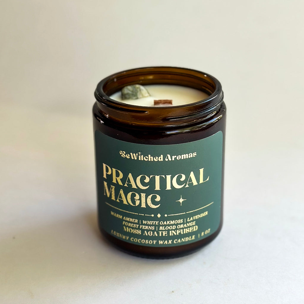 Practical Magic - 8 oz crystal candle