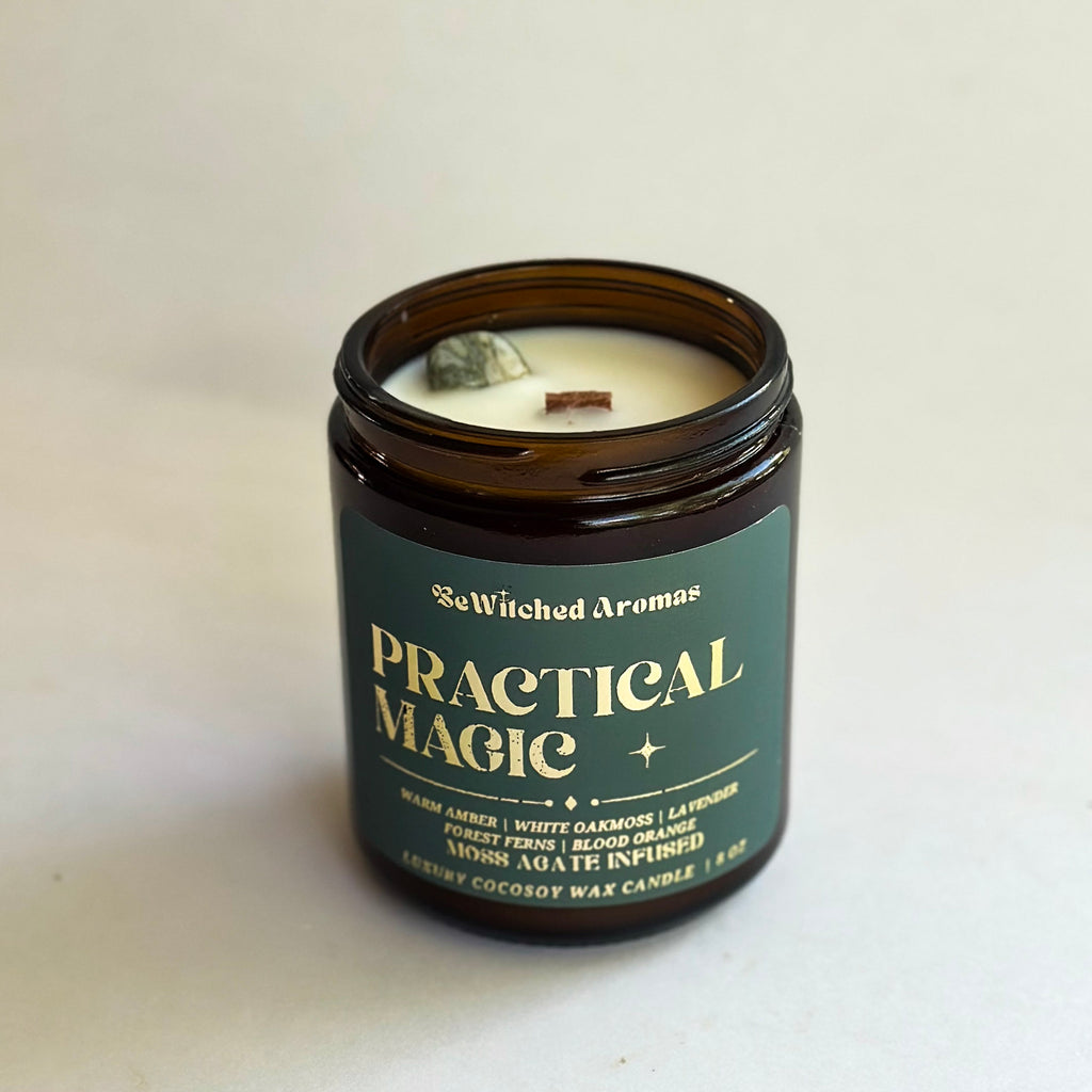 Practical Magic - 8 oz crystal candle