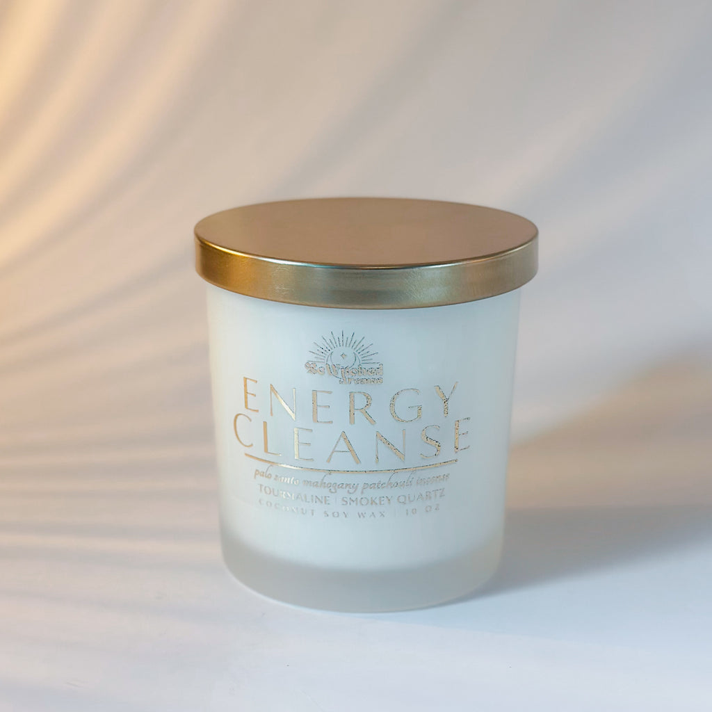 Energy Cleanse Intention Magic Crystal Candle
