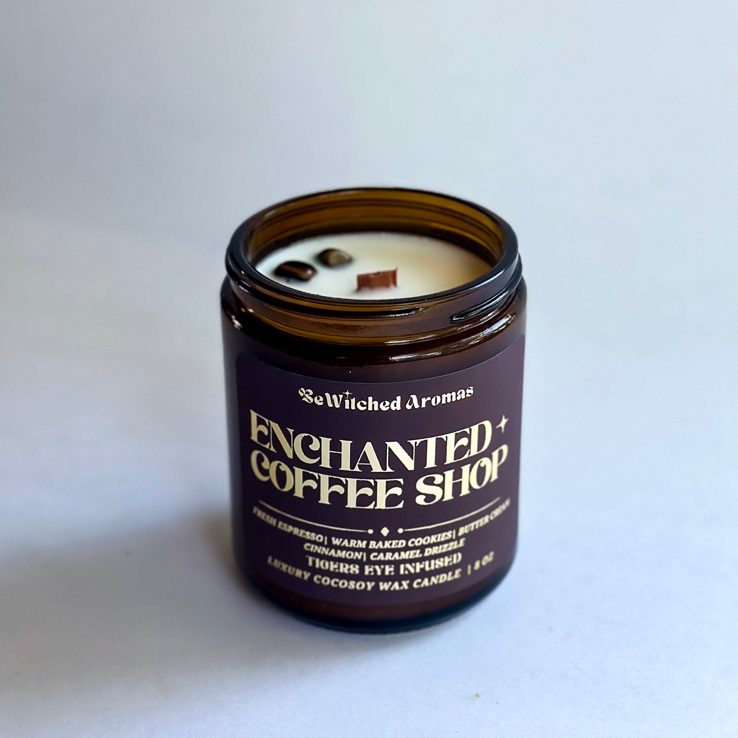 Enchanted Coffee Shop - 8 oz crystal candle