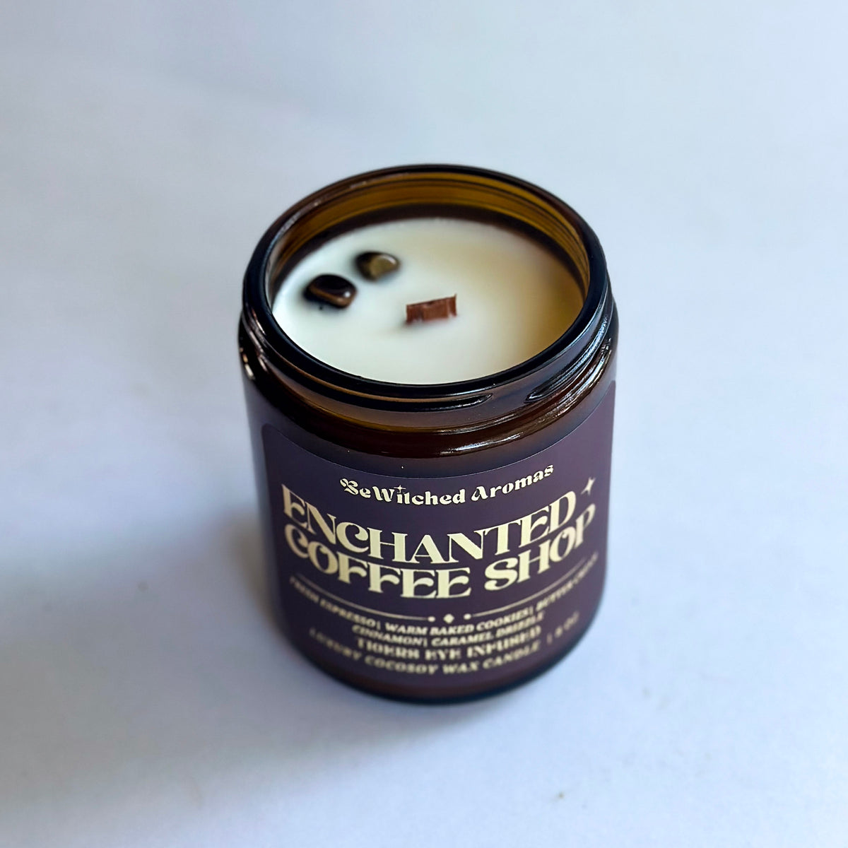 Enchanted Coffee Shop - 8 oz crystal candle