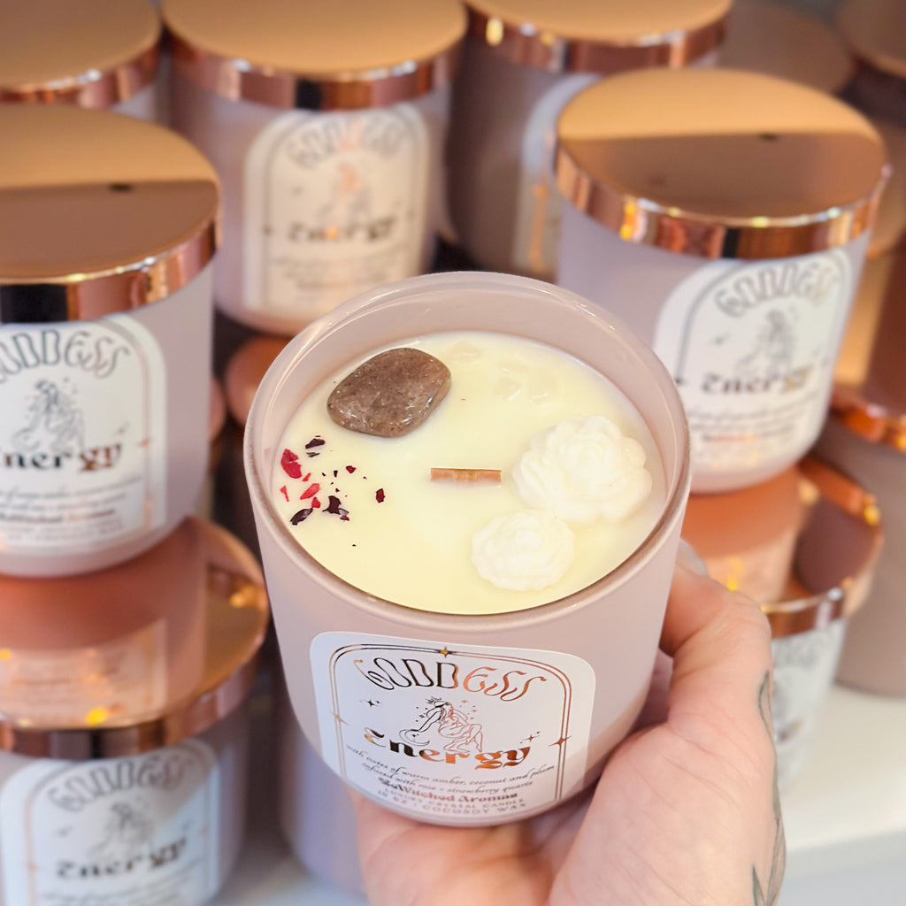 Goddess Energy | Luxury Crystal Candle 10oz