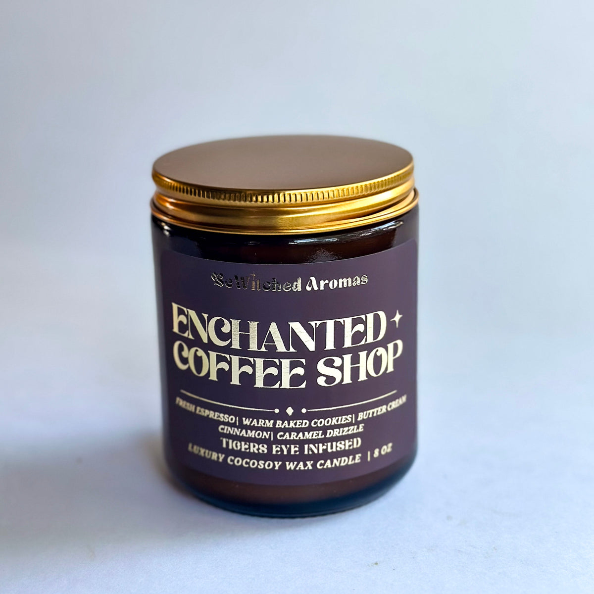 Enchanted Coffee Shop - 8 oz crystal candle