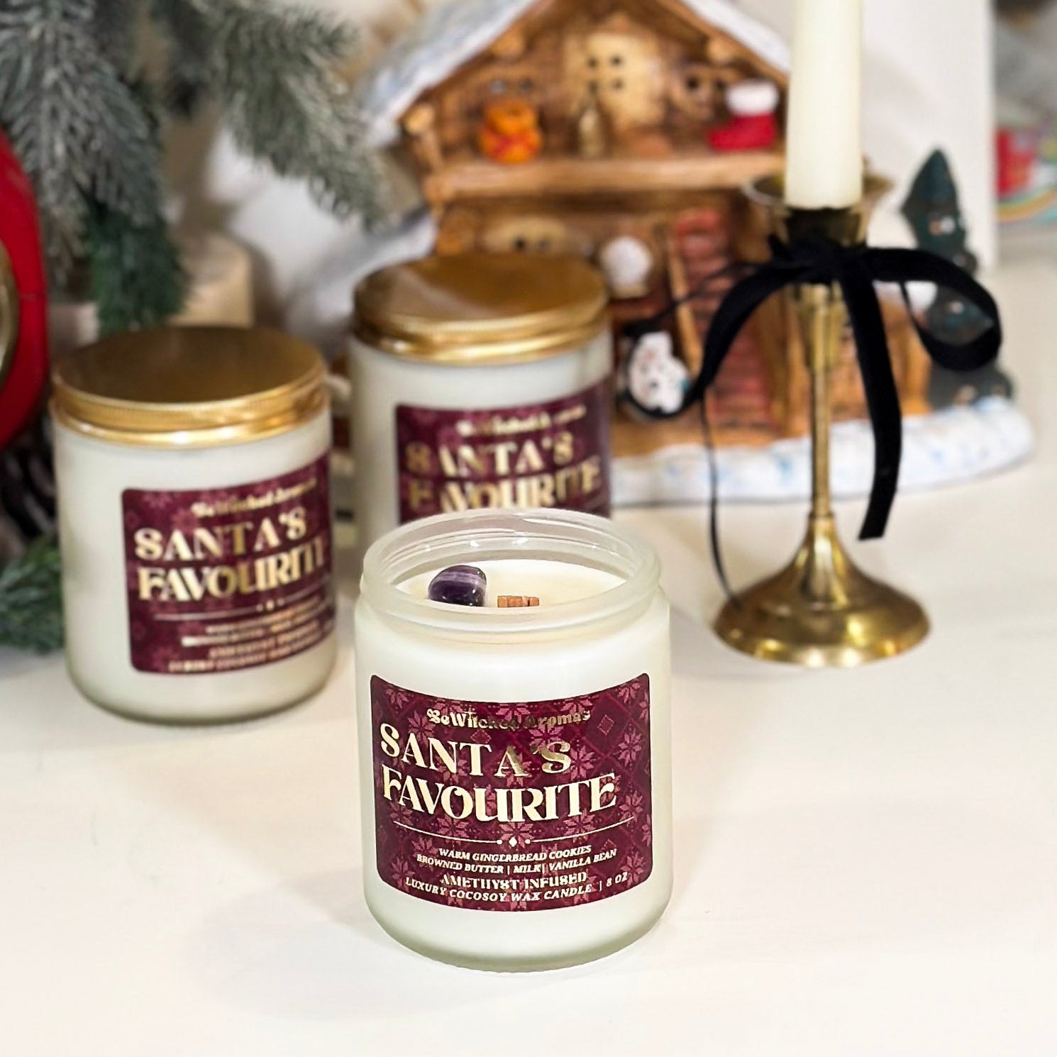 Santa's Favourite - 8oz Crystal Candle