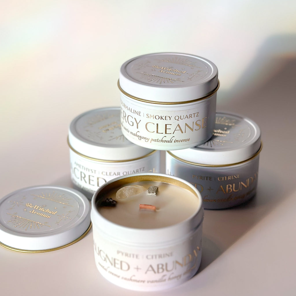 Aligned + Abundant - Intention Magic Crystal Candle 4 oz