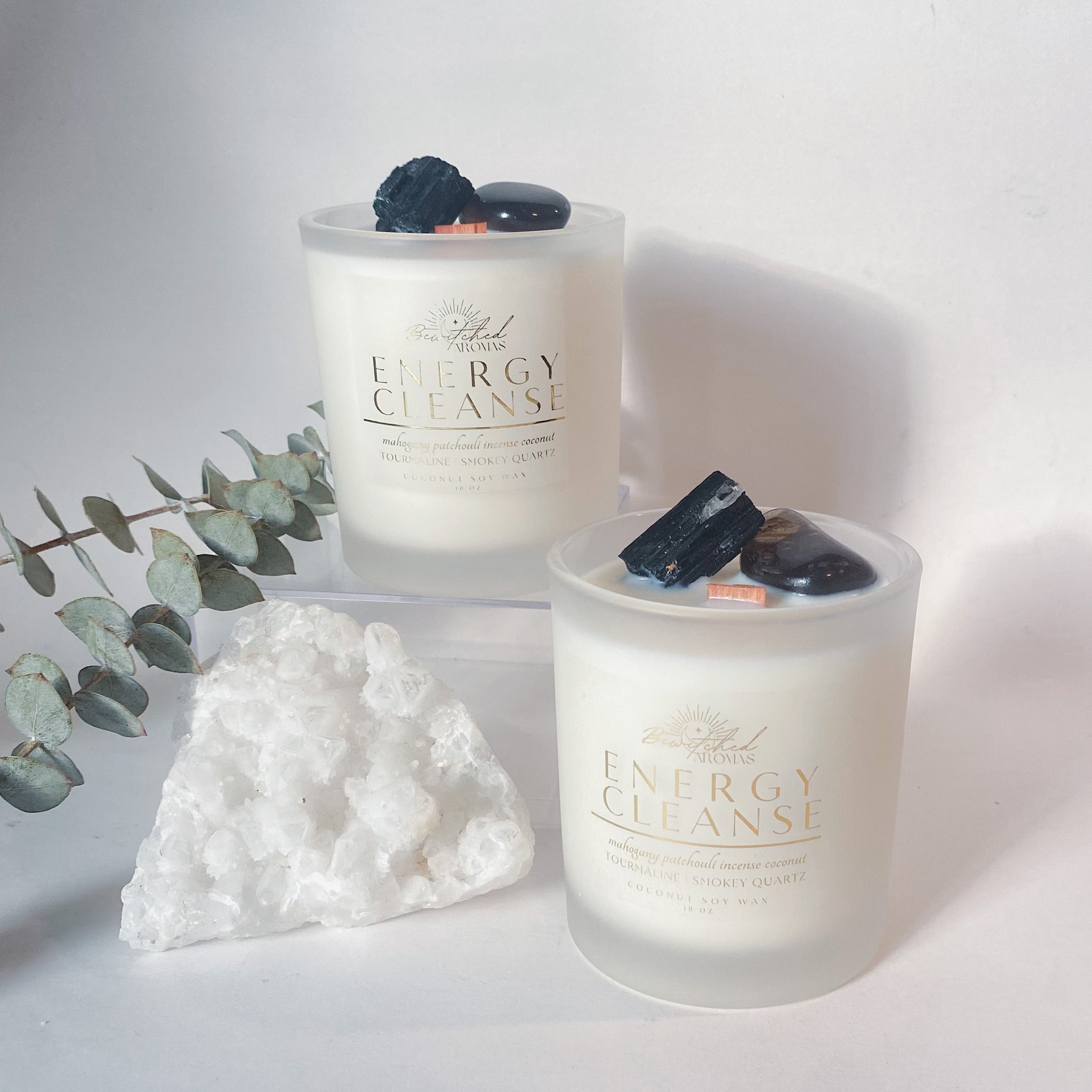 Energy Cleanse Intention Magic Crystal Candle