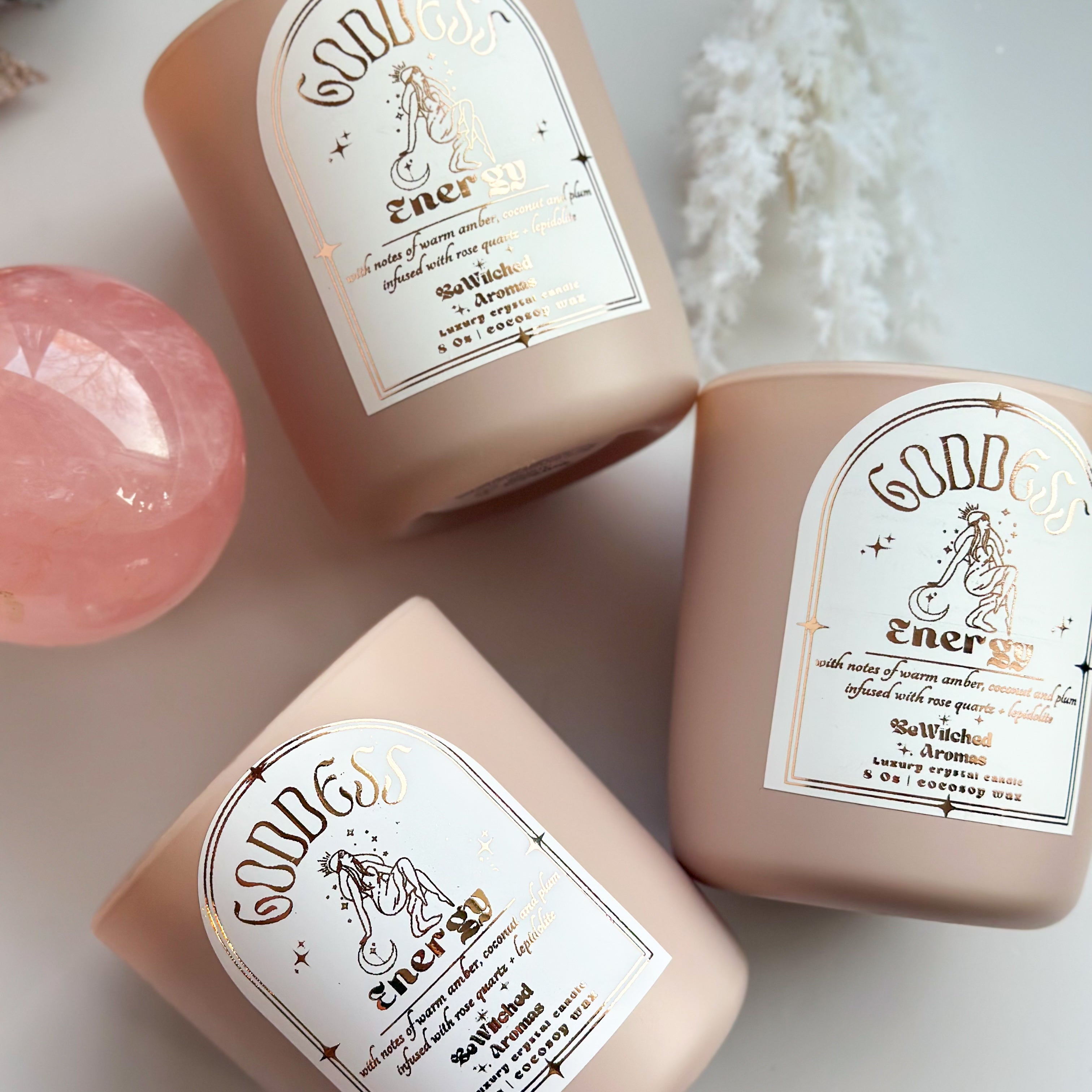 Goddess Energy | Luxury Crystal Candle 10oz