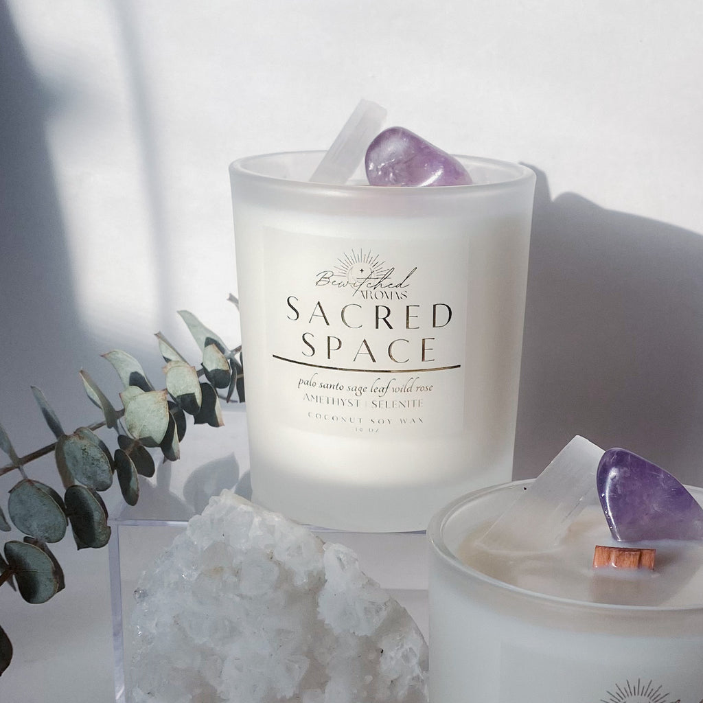 Sacred Space  - Intention Magic Crystal Candle