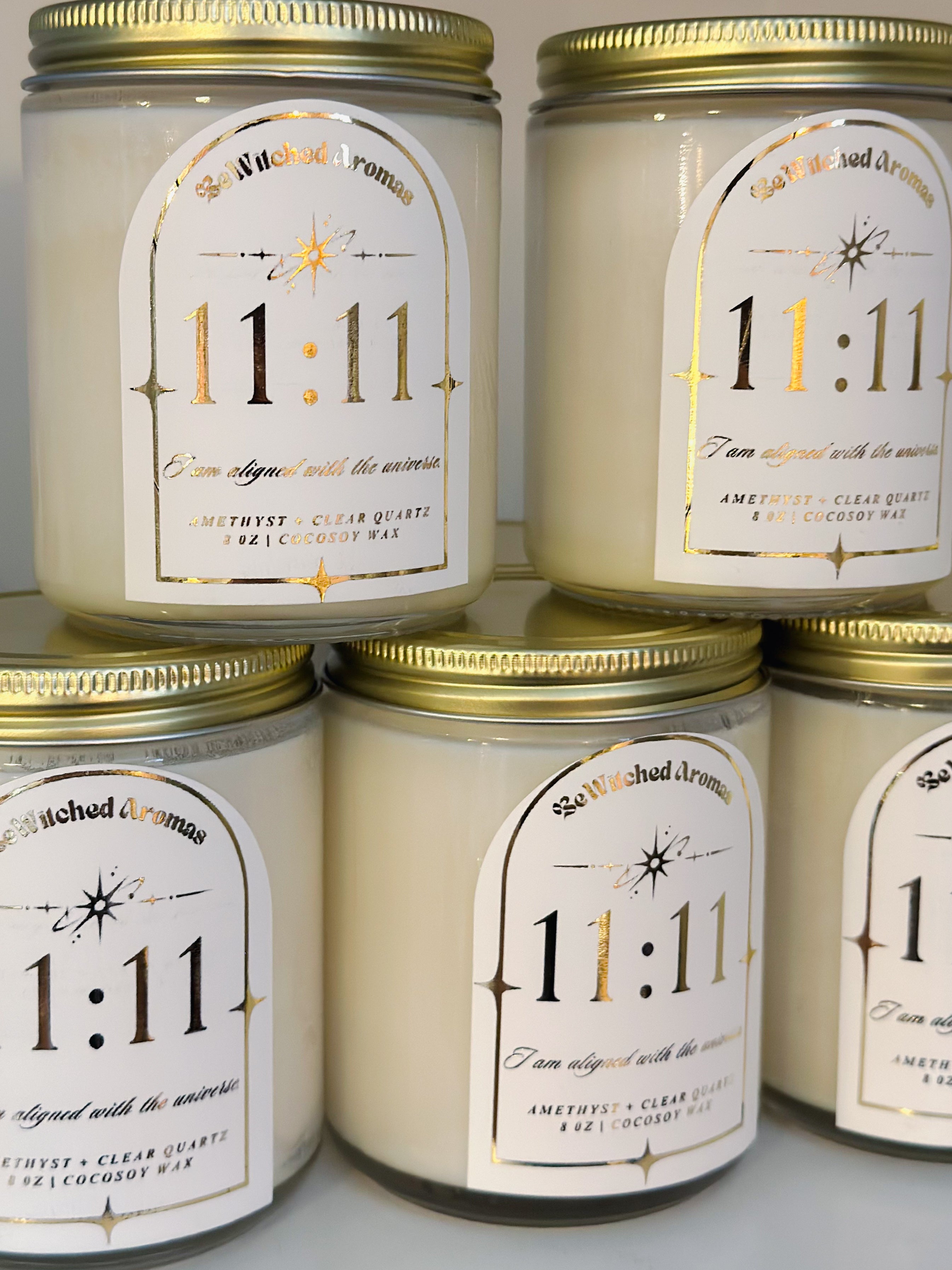 11:11 💫 I am aligned with the universe | Luxury Intention Crystal Candle