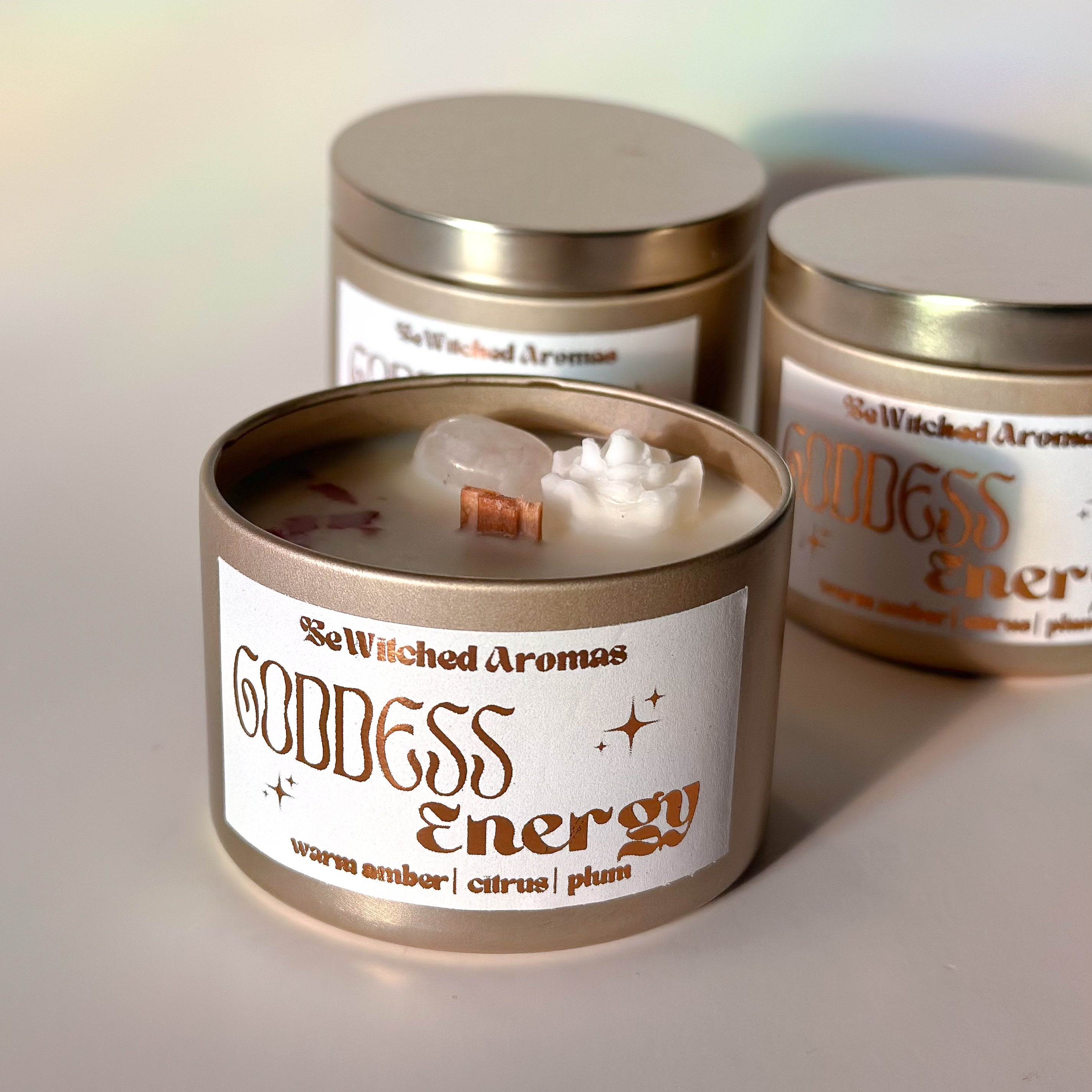 Goddess Energy -Luxury Crystal Candle 4 oz