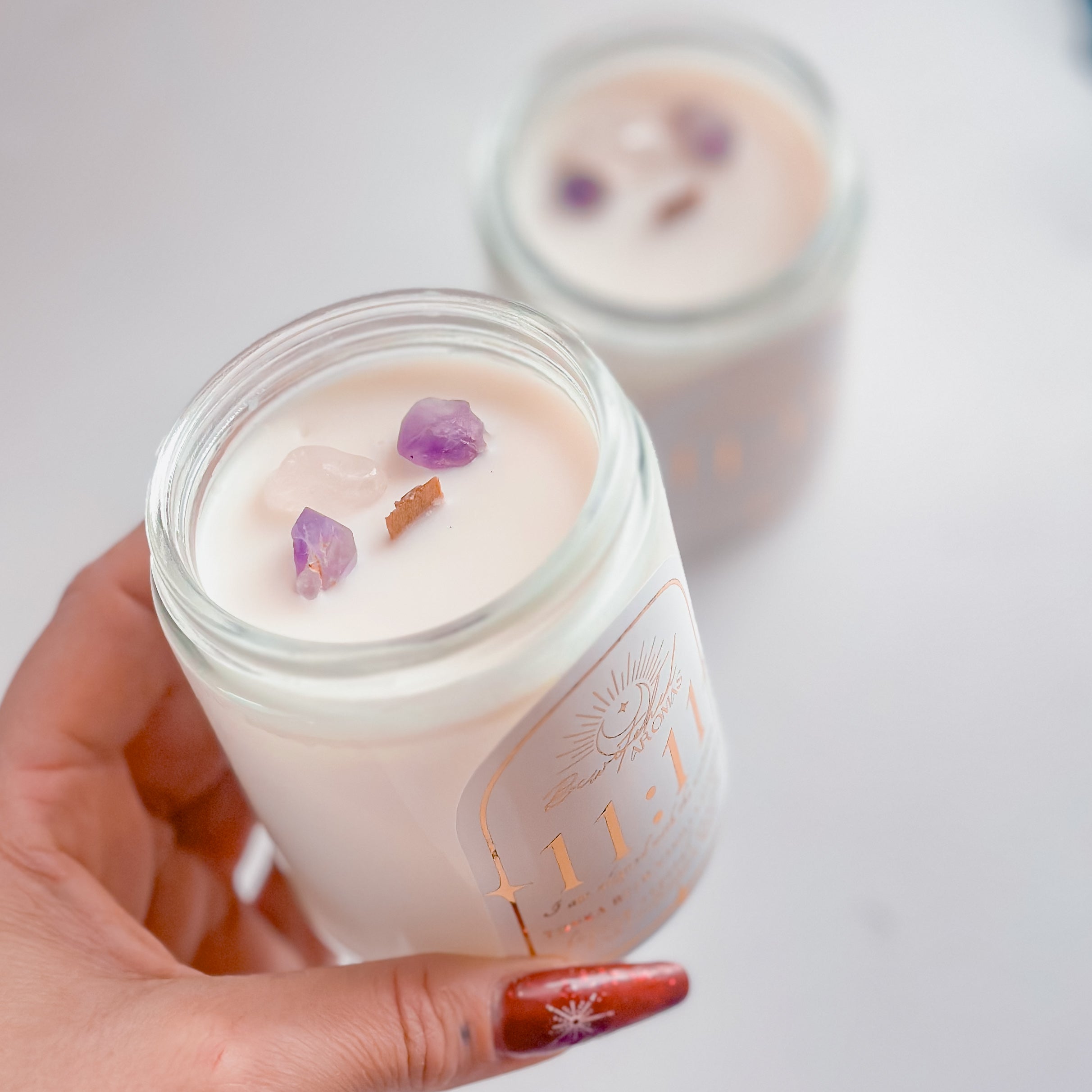 11:11 💫 I am aligned with the universe | Luxury Intention Crystal Candle