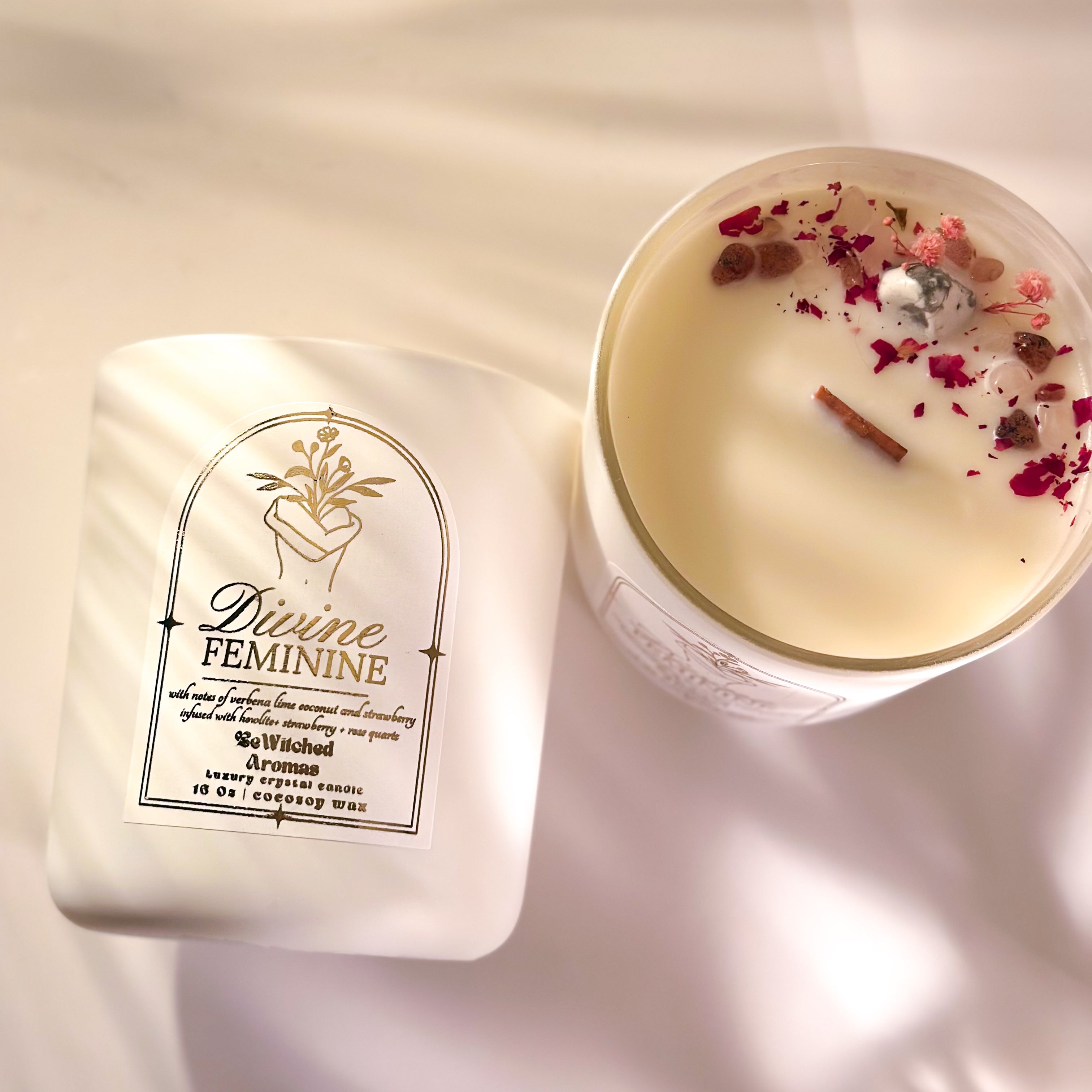 Divine Feminine | Luxury Crystal Candle 16 oz