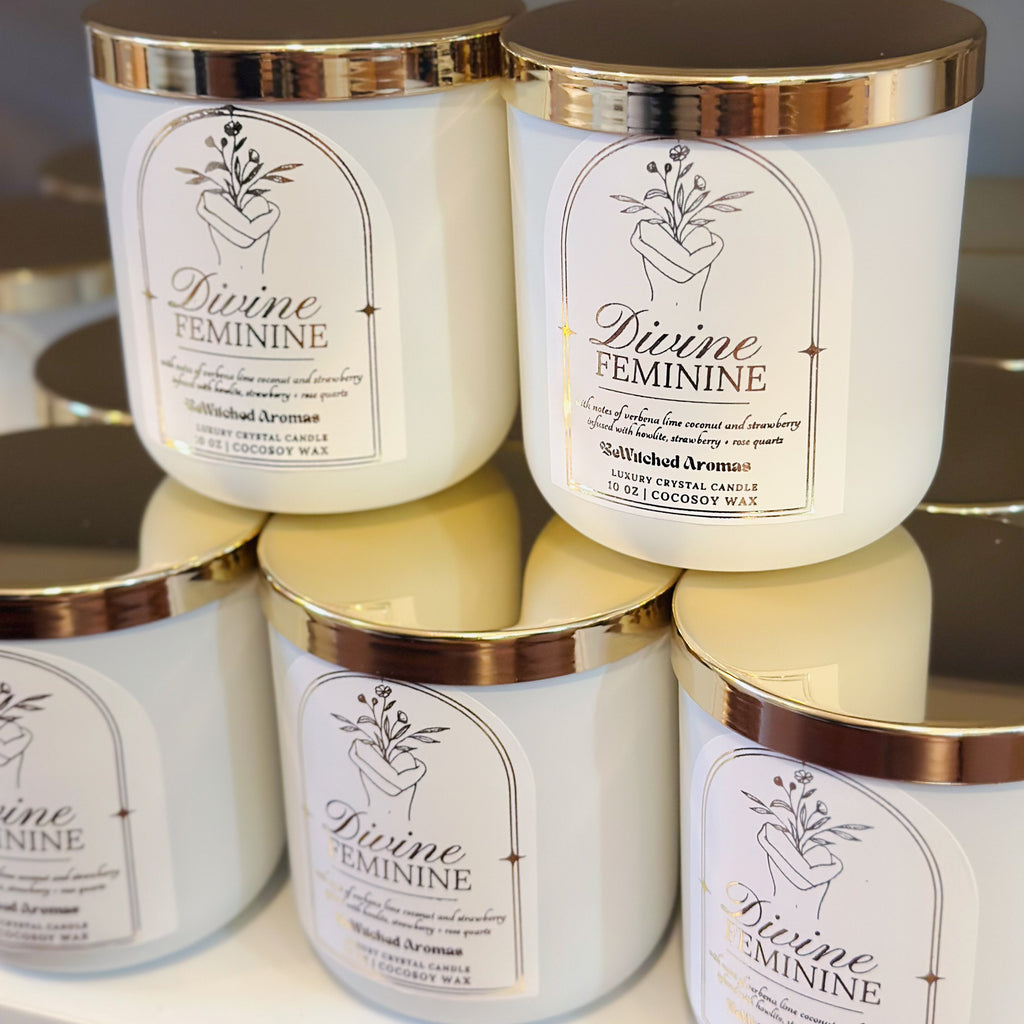 Divine Feminine | Luxury Crystal Candle 10 oz