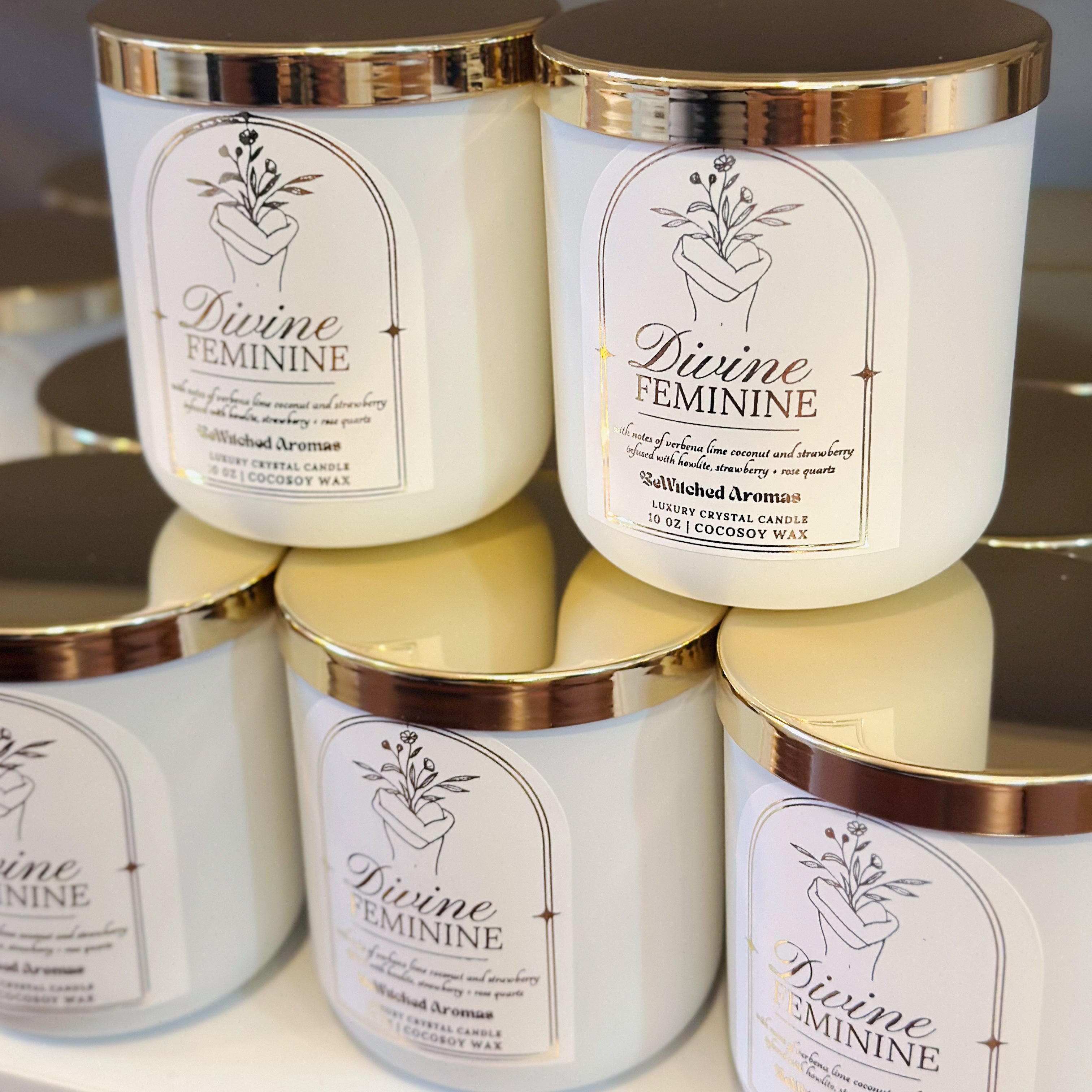 Divine Feminine | Luxury Crystal Candle 10 oz
