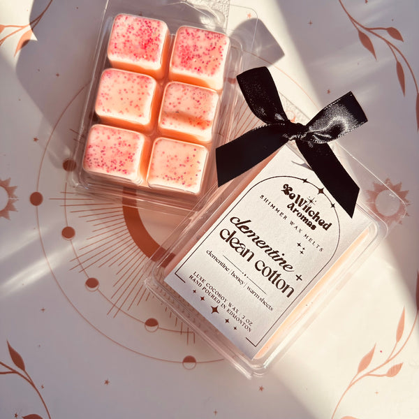 Clementine + Clean Cotton | Luxe Shimmer Wax Melts