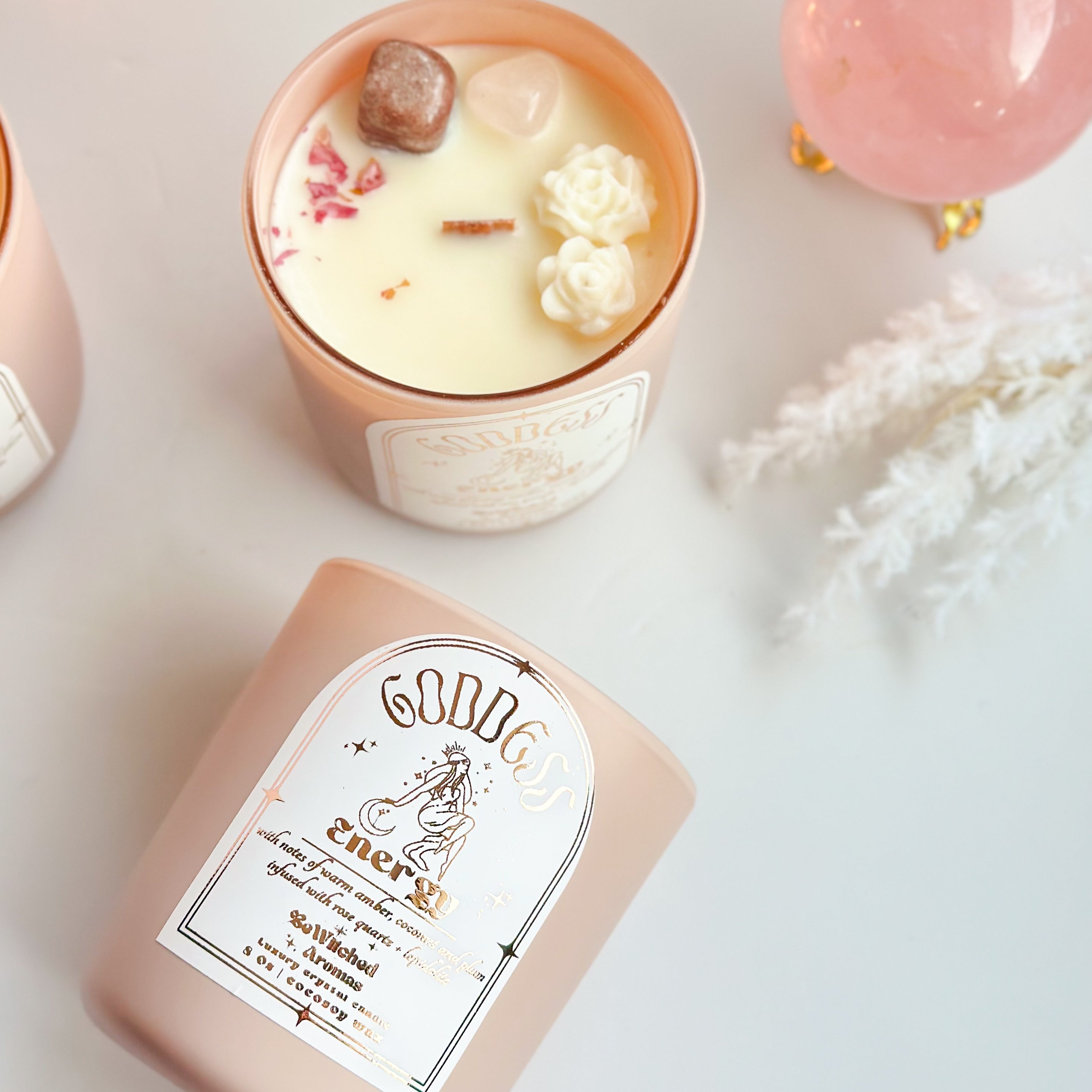 Goddess Energy | Luxury Crystal Candle 10oz