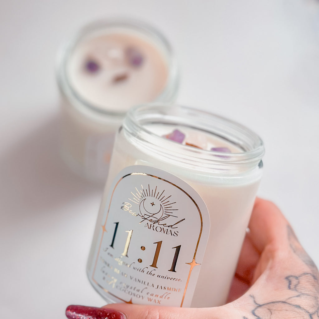 11:11 💫 I am aligned with the universe | Luxury Intention Crystal Candle