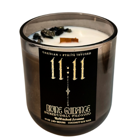 11:11 Divine Guidance | Pyrite + Obsidian Infused Luxury Candle