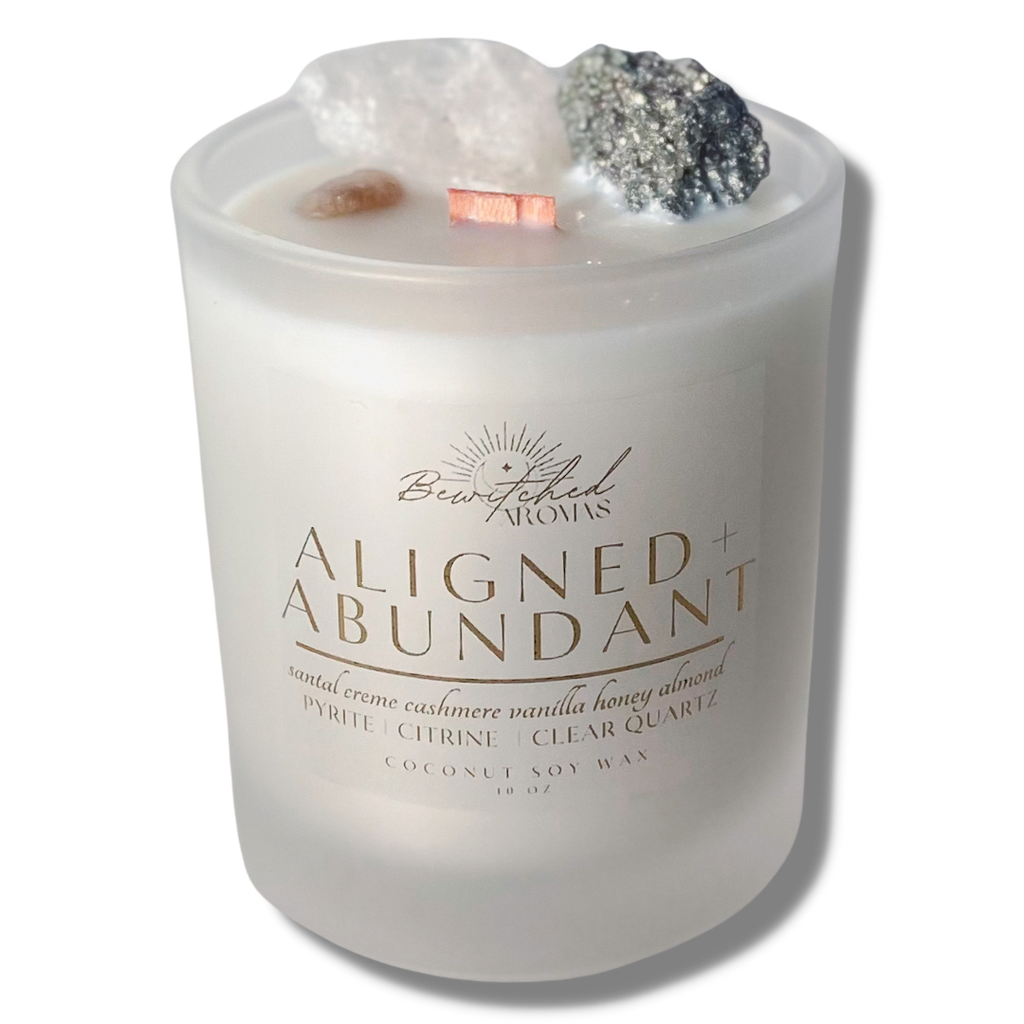 Aligned + Abundant - Intention Magic Crystal Candle