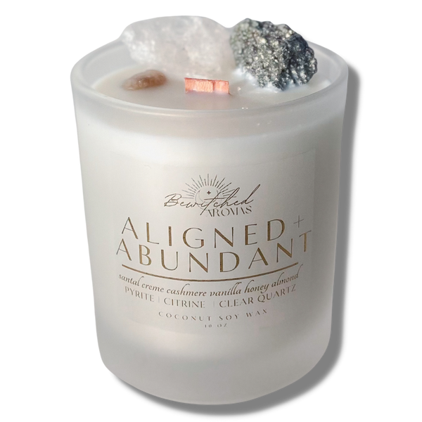 Aligned + Abundant - Intention Magic Crystal Candle