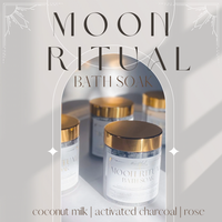 Moon Ritual Bath Soak- Earl Grey - Infused with Charcoal, Coconut+ Rose
